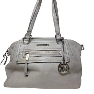 Michael Michael Kors Womens Leather Grey Satchel Leather Bag